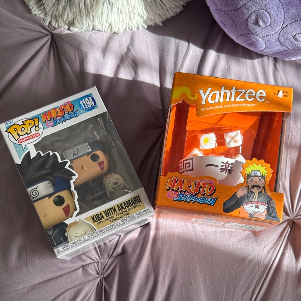 Naruto Shippuden Pop! and Yahtzee Bundle with Pin and Madara Pop